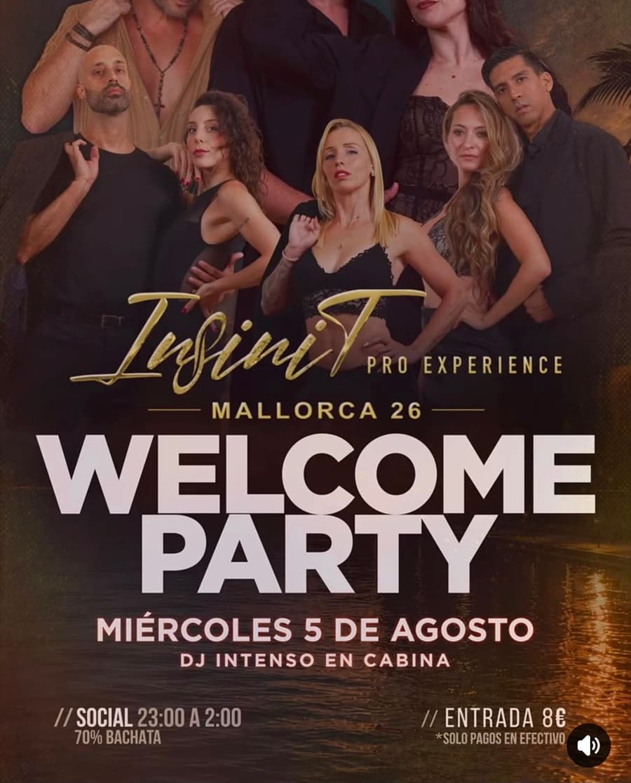 Cartel de InfiniT Pro Experience Mallorca '26 — Welcome Party
