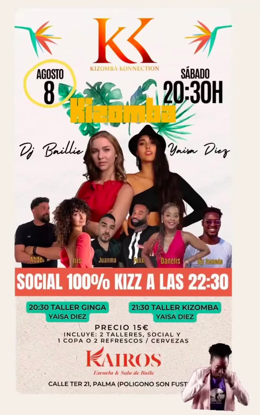 Cartel de Kizomba Konnection — talleres con Yaisa Diez y DJ Baillie