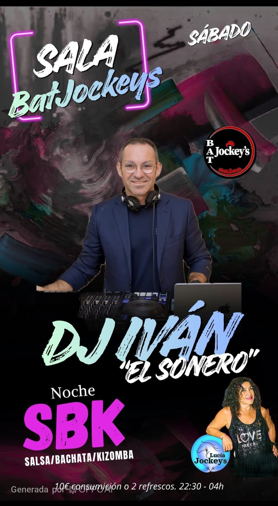Cartel de SBK de los jueves en BAT Club — taller con Tamara & Javi