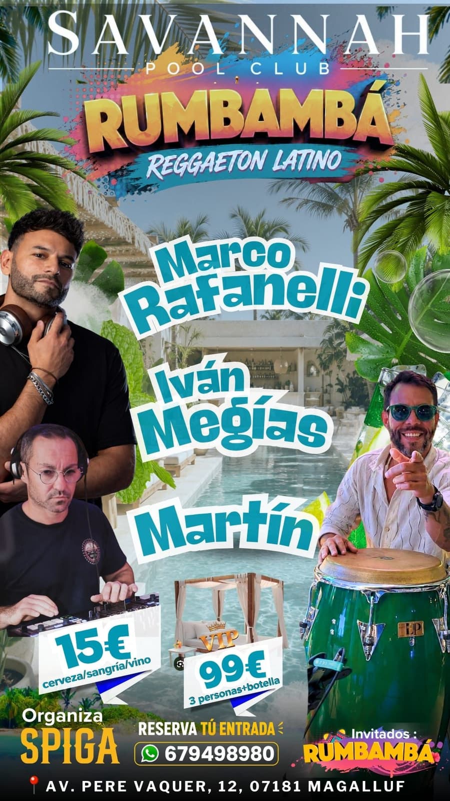 Cartel de Rumbambá — Reggaeton Latino en Savannah Pool Club